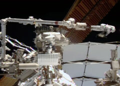 NASA astronaut and 1st female French spacewalker remove failed ISS antenna but run out of time for replacement